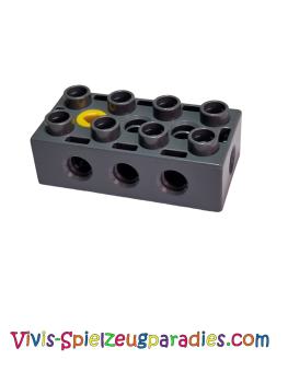Lego Duplo Toolo brick 2x4brick with screw yellow (31184c01) old-dark gray